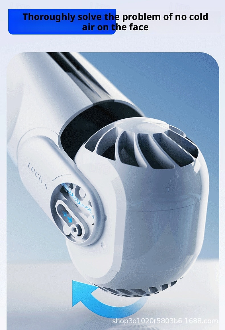 Ventilateur de cou portable - Ventilateur de cou rotatif - Ventilateur rafraîchissant rechargeable USB-C, 3 vitesses, design sans pales mains libres, idéal pour les tentes et les activités de plein de 2026 ? $46.99 –P2