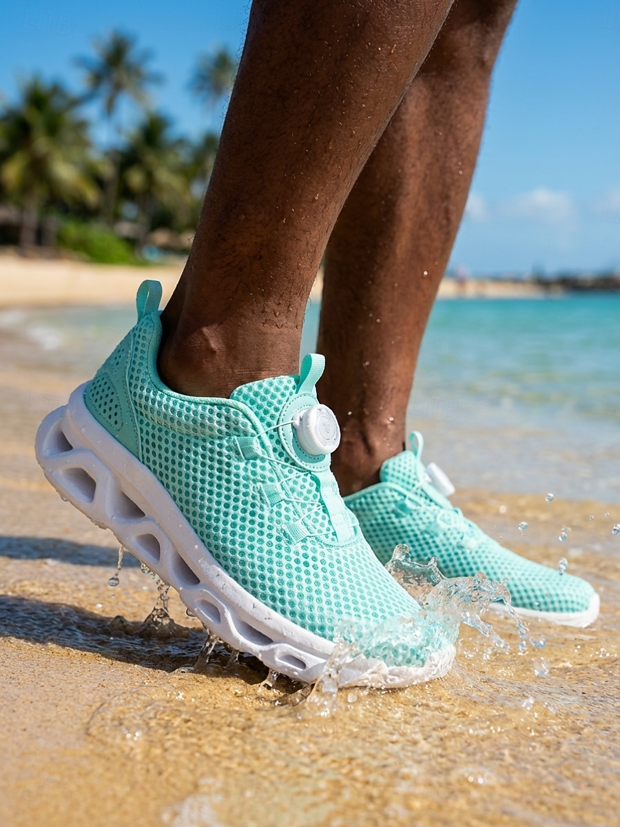 Men's Mint Green Quick-Dry Water Shoes Breathable Lightweight Aqua Sneakers Non-Slip Beach Footwear for Water Activities, Swimming, Coastal Travel, Surf Walking, River Trekking and Outdoor Sports 2026 - $42.99 –P3