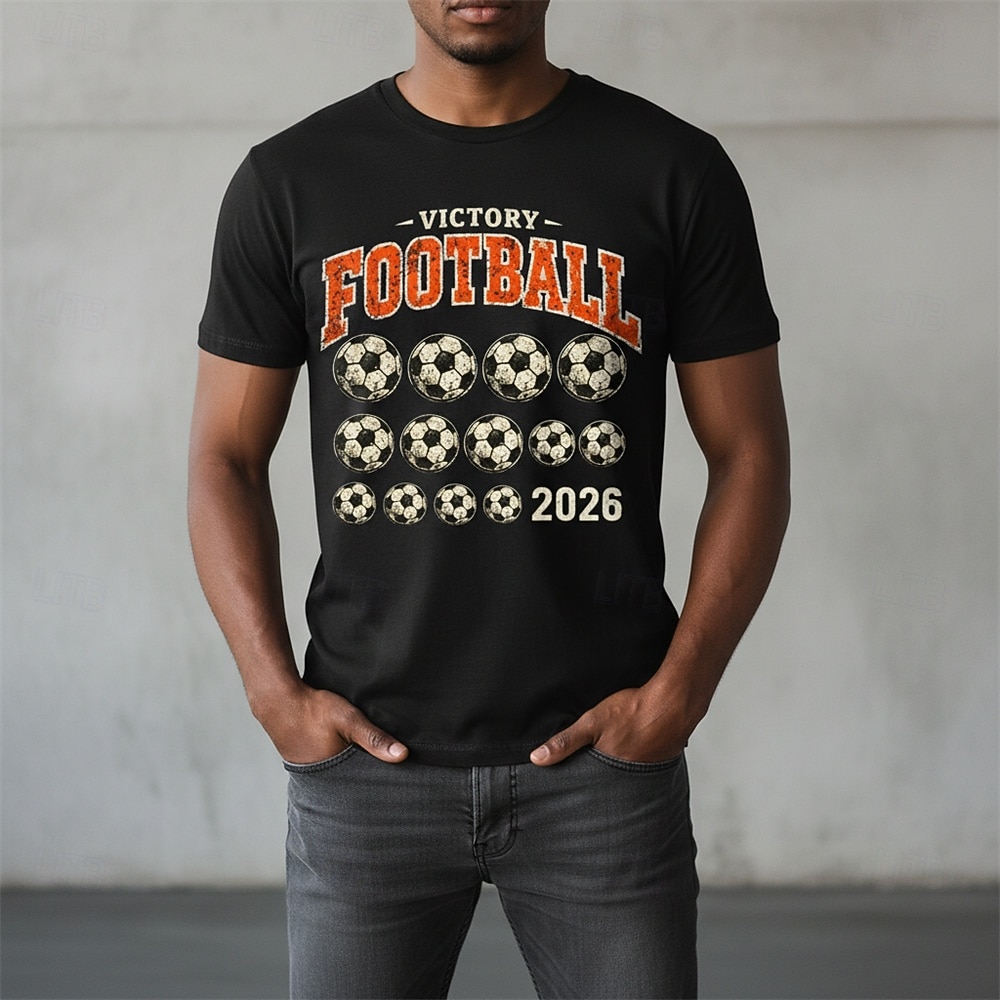 Partida Mundial de Futebol 2026 Roupa Japonesa/Curta Graphic Tee Vintage Futebol Americano Camiseta para Unisexo Adulto Impressão 3D  para Baile de Máscaras Diário Festa de 2026 por $18.99 –P5