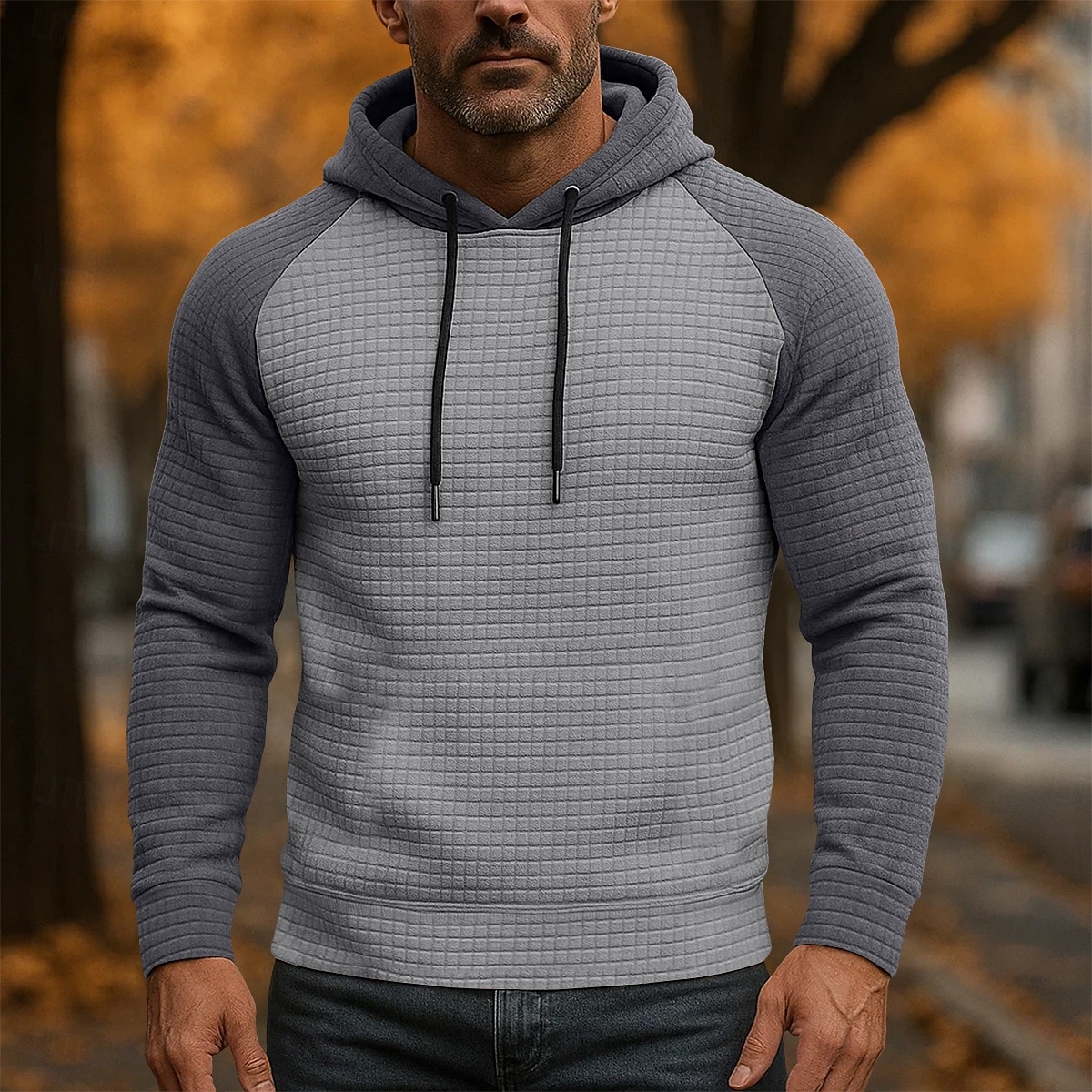 Per uomo Felpa con cappuccio Felpa con cappuccio a nido d'ape Aalbicocca Grigio 2 # Grigio 3# Nero Grigio chiaro Con Cappuccio Colletto Mao Semplice Patchwork Blocco di colore Casuale Quotidiano del 2026 a $24.99 –P6