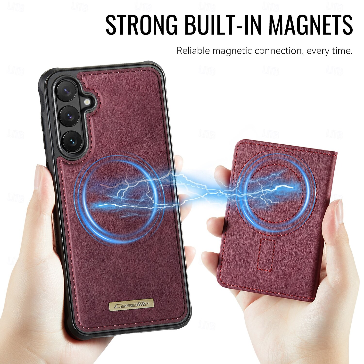 телефон Кейс для Назначение SSamsung Galaxy S25 S24 S23 Ultra Plus Магнитный адсорбционный футляр со стендом Магнитный ТПУ Кожа PU 2026 - $20.99 –P3