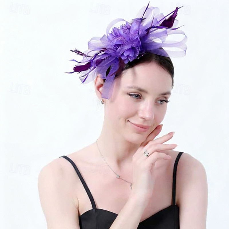 Fascinator Rete Matrimonio Compleanno Elegante Vintage Carino Con Piuma Tulle Copricapo Copricapo del 2026 a $17.49 –P10