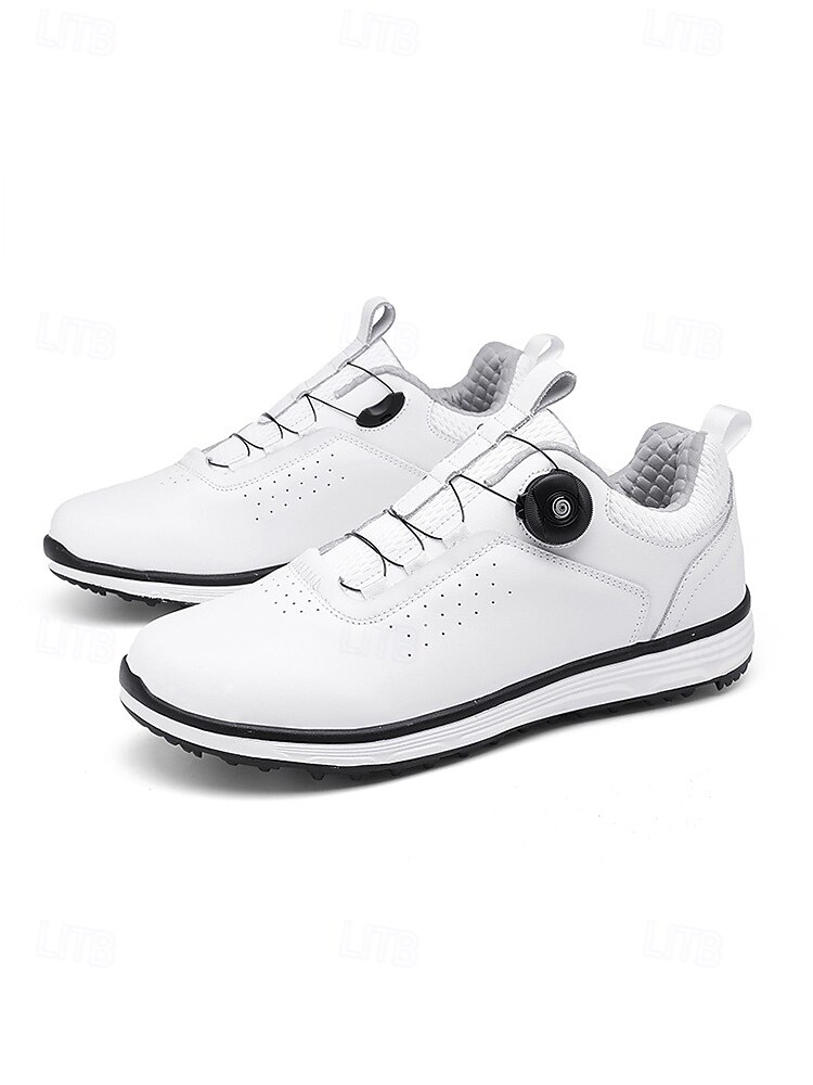 Men's Golf Shoes with Adjustable BOA Fit System – Premium Faux Leather, Stylish White Design for Golf & Outdoor Sports 2026 - $84.99 –P10