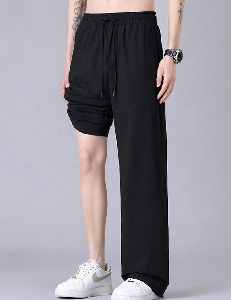 Per uomo Pantaloni Pantaloni casual Pantaloni Estivi Pantaloni ad asciugatura rapida Borse refrigeranti Coulisse Tasca Semplice Comodità Traspirante Lunghezza intera Casuale Quotidiano All'aperto del 2026 a $28.99 –P4