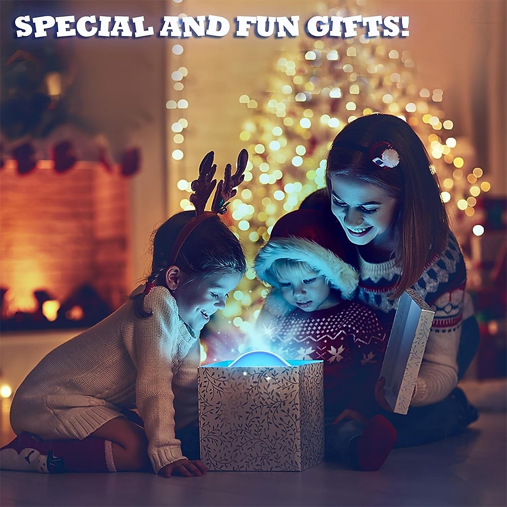 2026年 2-in-1 オーシャンウェーブ &リモコン付きクラゲプロジェクターライト、タイマー自動オフ、8色変化ナイトライト、USB電源、寝室用ムードランプ、クリスマス誕生日プレゼント  コレクション – $53.99 –P8