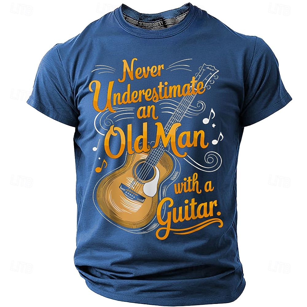 Homme Guitare Argot drôle T-shirt Manche Courte T-shirt Impression 3D Col ras du cou Chemise Mode Quotidien Quotidien Rue Bleu Bleu Ciel Noir Été Printemps Vêtement Tenue S M L XL XXL XXXL 4XL de 2026 ? $22.99 –P3