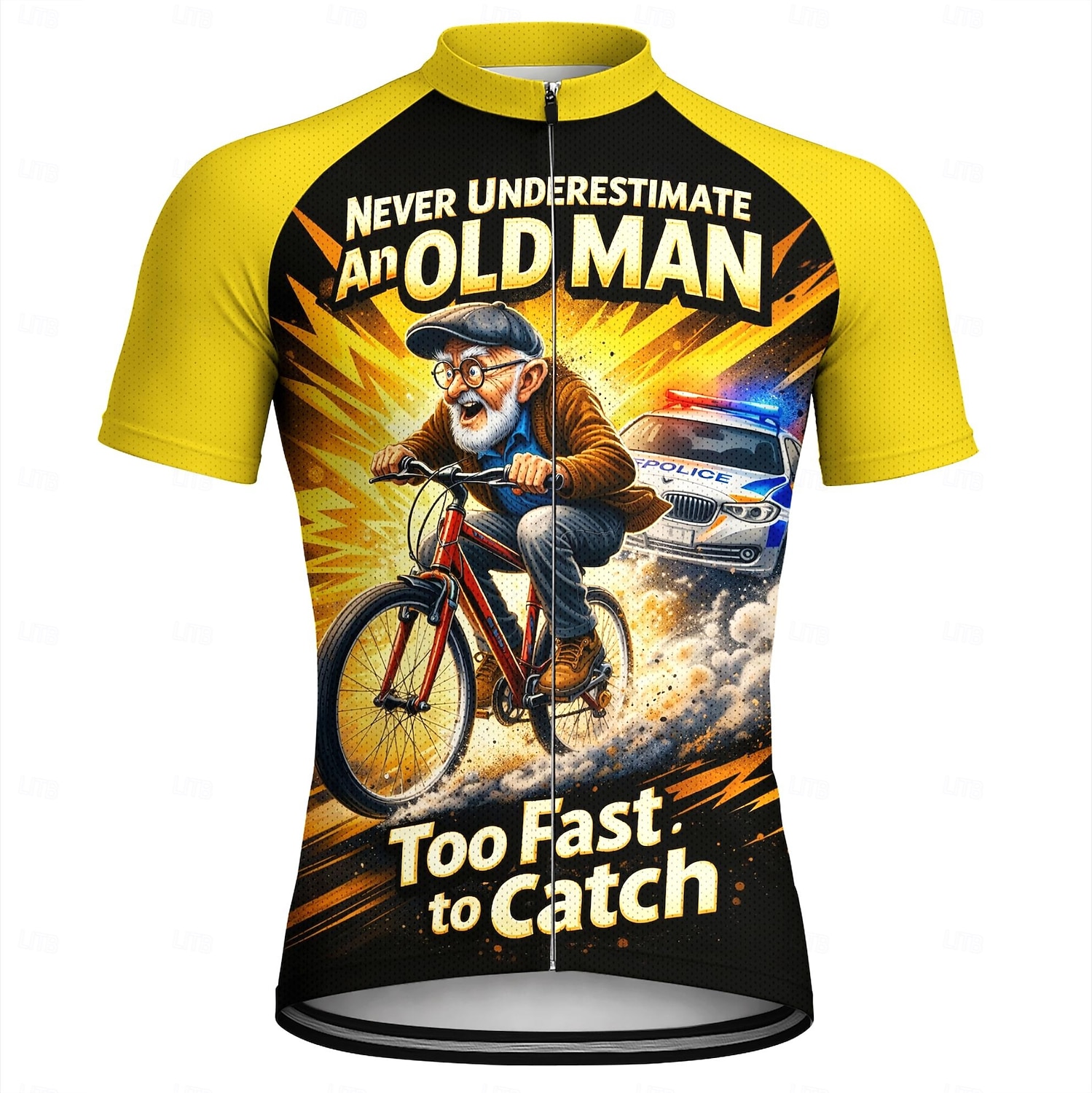 Men Cycling Jersey Downhill Jersey Funny Never Underestimate An Old Man With A Bicycle Short Sleeve Bike Shirt Jersey T Shirt with 3 Rear Pockets Mountain Bike MTB Road Bike Cycling UV Resistant Fast 2026 - $30.99 –P1