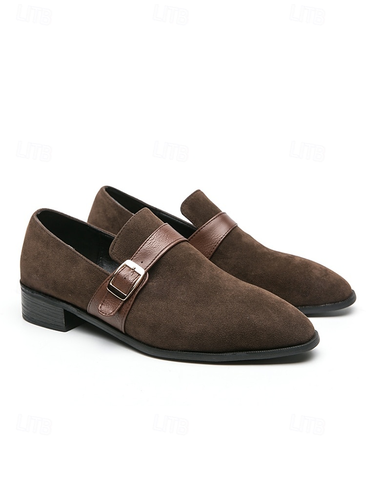Mocassins à boucle en daim pour homme, chaussures habillées classiques à enfiler, idéales pour les soirées de villégiature, les cocktails au coucher du soleil, les mariages sur la plage, les dîners de fêtes et les vacances de luxe, dans un style chic et d de 2026 ? $54.99 –P4