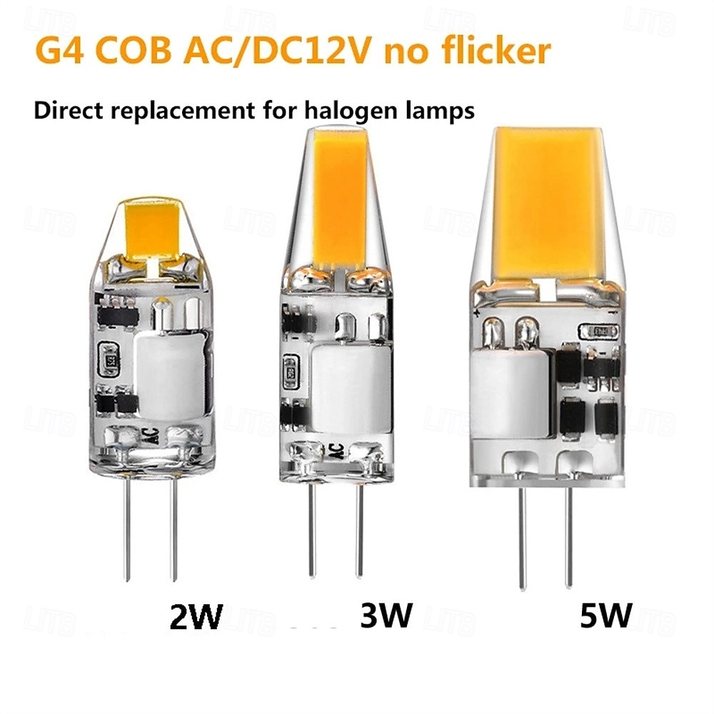 10pcs G4 LED Dimmable No flash Bulb AC/DC 12V /12-24V 2w 3w 1505 COB LED Light Replace Traditional of Halogen Bulb for Spotlight Chandelier 2026 - $35.99 –P4