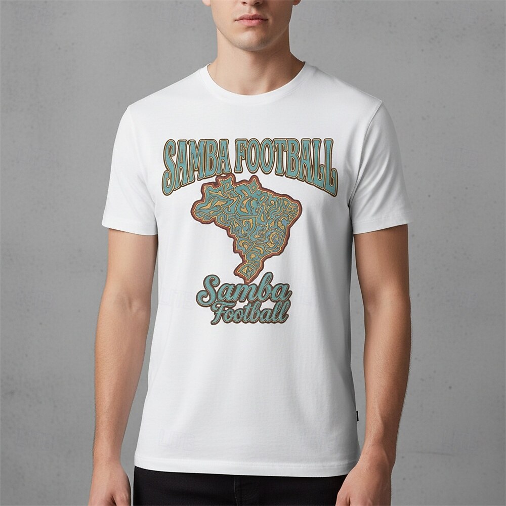 World Soccer Match 2026 Outfits Graphic Tee Football Brazil Inspired Patriotic T-shirt Sleeve for Unisex Adults' 3D Print  for Party Sports Outdoor 2026 - $18.99 –P1
