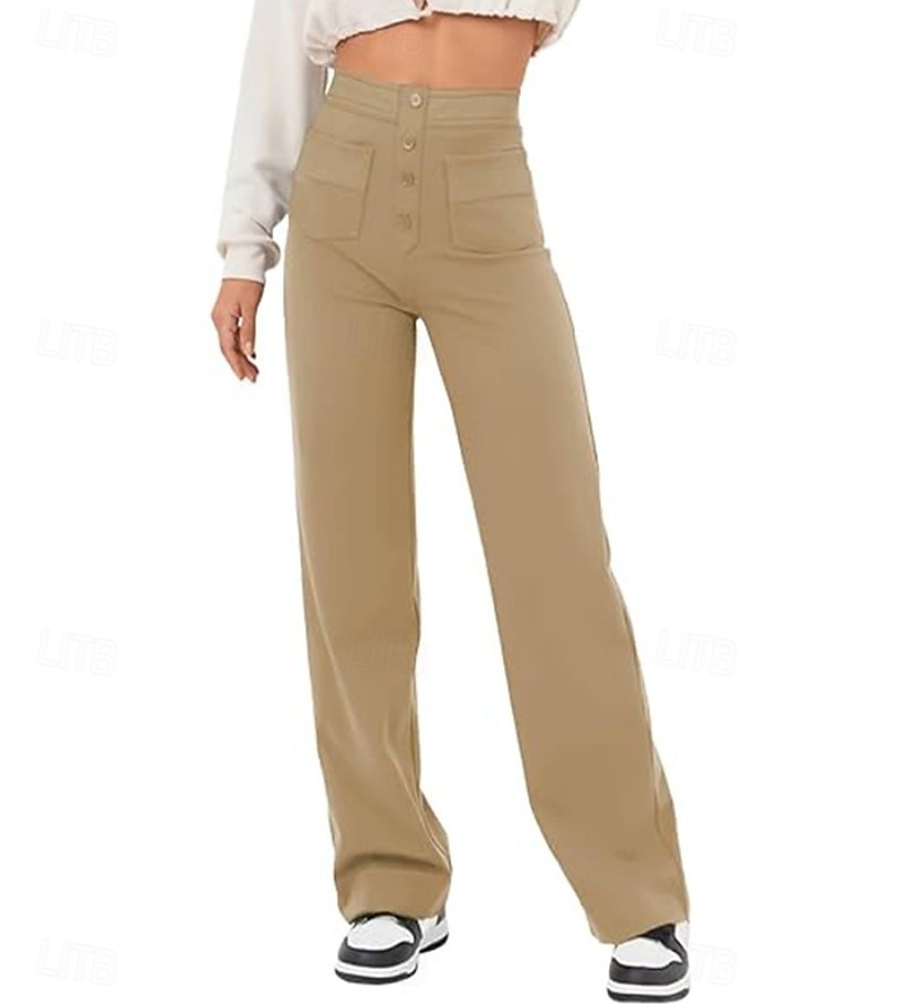 Pentru femei chinez Drept Elegant Vacanță Modă Lungime totală Talie Înaltă Simplu Confortabil Confort Απαλό Micro-elastic Zilnic În aer liber Stradă Albastru piscină Bleumarin Alb Verde Militar Var 2026 - $27.99 –P11