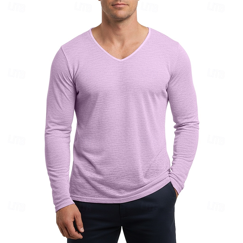 Ανδρικά Μπλουζάκι Κοντομάνικα Μπλουζάκι μπλουζάκι Μακρυμάνικο πουκάμισο Μακρυμάνικο Λαιμόκοψη V Καλοκαίρι Άνοιξη Όλες οι εποχές Σκέτο Με Υφή Μοντέρνα Υψηλής Ποιότητας Βασικό Κλασσικό Causal 2026 - $16.49 –P7