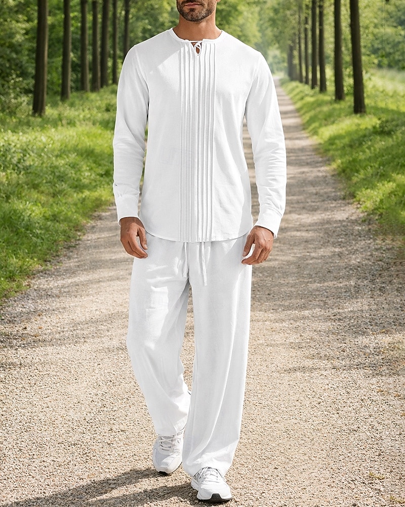 Per uomo Tuta da Ginnastica Tuta da Jogging Tute da allenamento Coulisse 2 Pezzi Tinta unita Set di Abbigliamento Sportivo Estate Primavera Nero con Bianco Cáqui Escuro Allenamento in Palestra del 2026 a $44.99 –P6