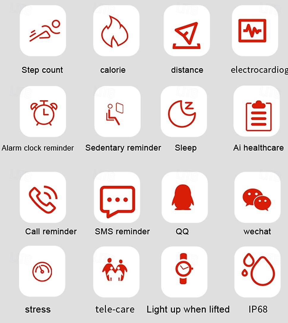 iMosi TK70 Smart klocka 1.47 tum Smart Klocka Blåtand Stegräknare Samtalspåminnelse Aktivitetsmonitor Kompatibel med Android iOS Unisex Lång standby Vattentät Meddelandepåminnelse IP68 25mm 2026 - $59.99 –P1