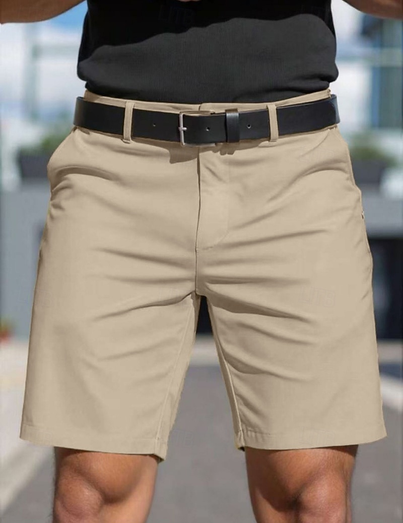 Per uomo Shorts Shorts eleganti Lavoro Pantaloncini casual Tasca Semplice Comodità Traspirante Lunghezza al ginocchio Casuale All'aperto Spiaggia Vacanza Moda Blu azzurro cielo Inelastico del 2026 a $26.99 –P7