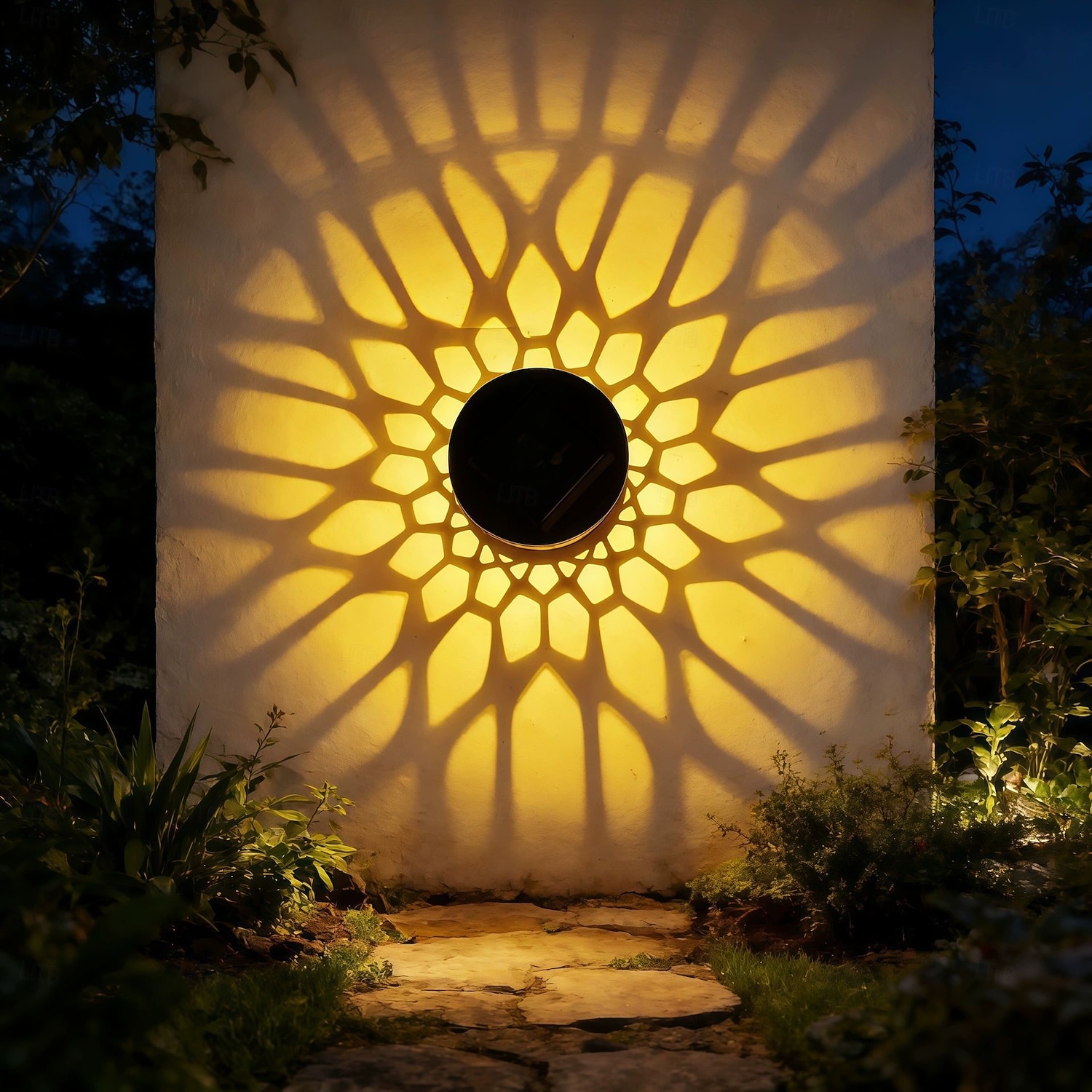2/4 peças de projetor solar de parede para jardim externo, iluminação paisagística, decoração de pátio, garagem e varanda. de 2026 por $26.99 –P1
