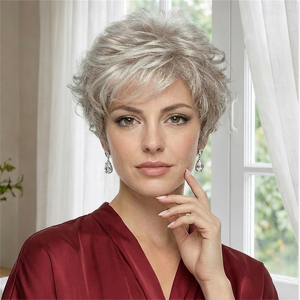κομψή κοντή καστανόξανθη περούκα pixie για γυναίκες - απαλές ατημέλητες στρώσεις 2026 - $32.99 –P3