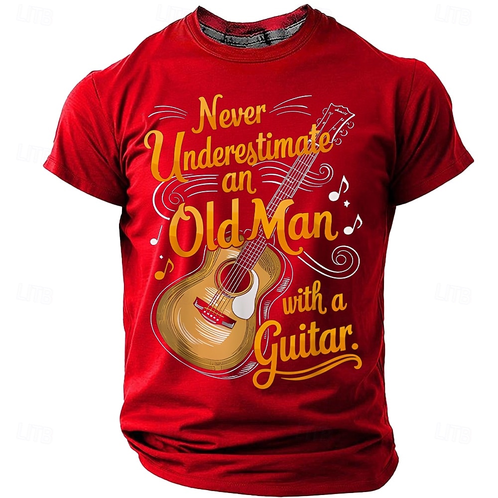 Homme Guitare Argot drôle T-shirt Manche Courte T-shirt Impression 3D Col ras du cou Chemise Mode Quotidien Quotidien Rue Bleu Bleu Ciel Noir Été Printemps Vêtement Tenue S M L XL XXL XXXL 4XL de 2026 ? $22.99 –P2