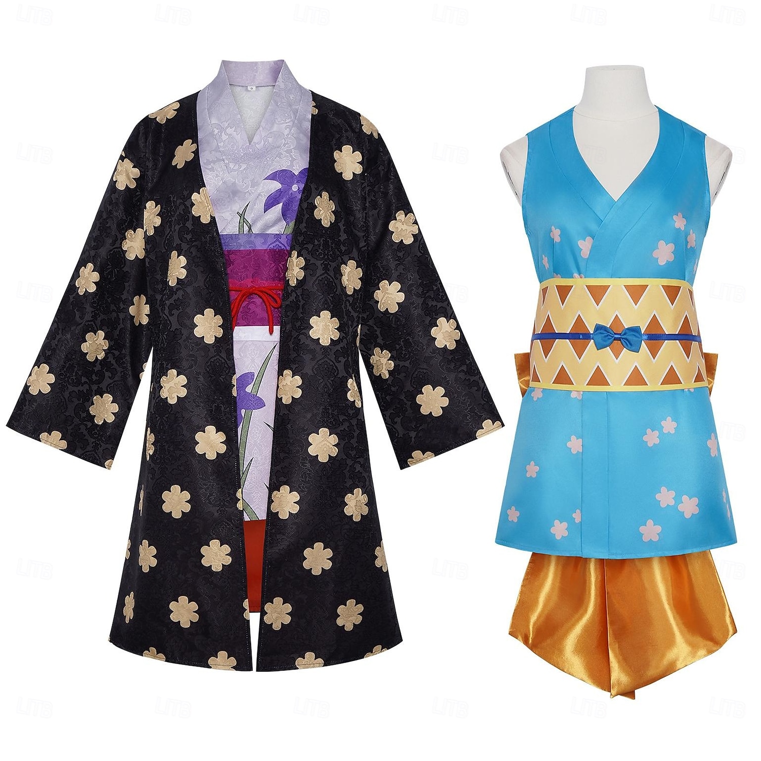 Ocean Adventurer Straw Hat Pirate Anime Outfits Japanese Traditional Kimono Fancy Dress Cosplay Suits Halloween Carnival Costume For Women's Adults' 2026 - $58.16 –P1