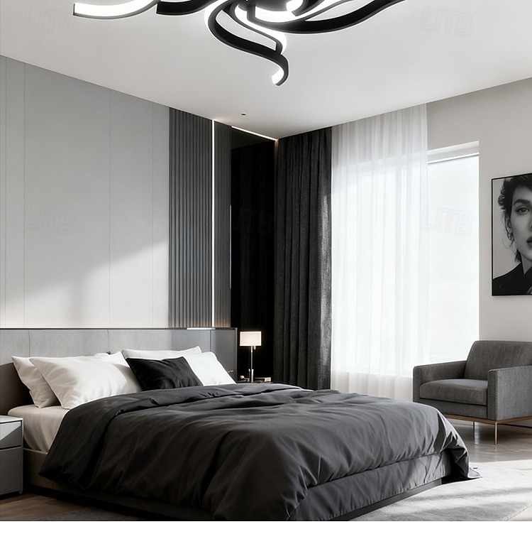 Moderne LED-Deckenleuchte, 56 W, 3360 Lumen, flache Deckenmontage, Deckenleuchte für Küche, Schlafzimmer, Arbeitszimmer, Wohnzimmer, Büro, Esszimmer, dimmbar mit Fernbedienung 2026 - $105.99 –P2