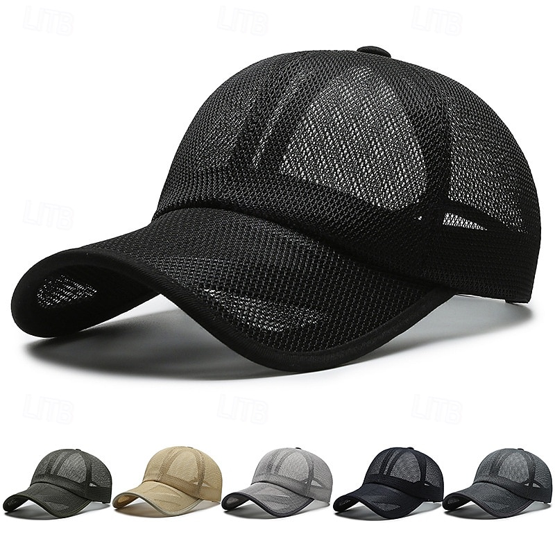 Baseball Cap Running Cap Sun Hat Unisex Cap Running Cap Solid Colored Sun Protection Windproof Quick Dry for Tennis Baseball Running Summer Spring Dark Grey Black Army Green 2026 - $8.49 –P1
