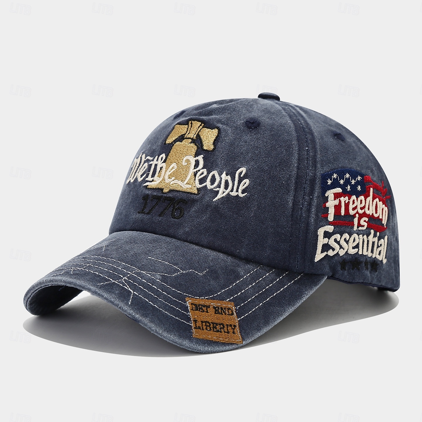 Gorra de béisbol unisex con el 250 aniversario de la independencia, portátil, transpirable, para uso diario, para exteriores, con bandera bordada en la calle. 2026 - $13.99 –P4