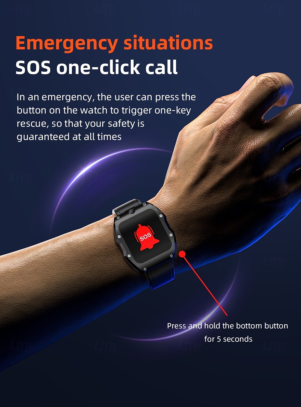 Lokmat appllp 3 max smartwatch 2,02 cala 4G LTE komórkowy smartwatch telefon krokomierz przypomnienie o połączeniach monitor aktywności kompatybilny z Androidem, iOS, GPS unisex, połączenia bez użycia rąk, sterowanie multimediami ipx-4 55 mm 2026 - $334.49 –P14