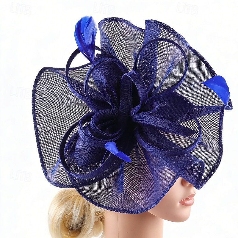 fascinators Linfrø Fjær Bryllup Bursdag Elegant Årgang søt stil Med Fjær Hodeplagg Hodeplagg 2026 - $28.99 –P7