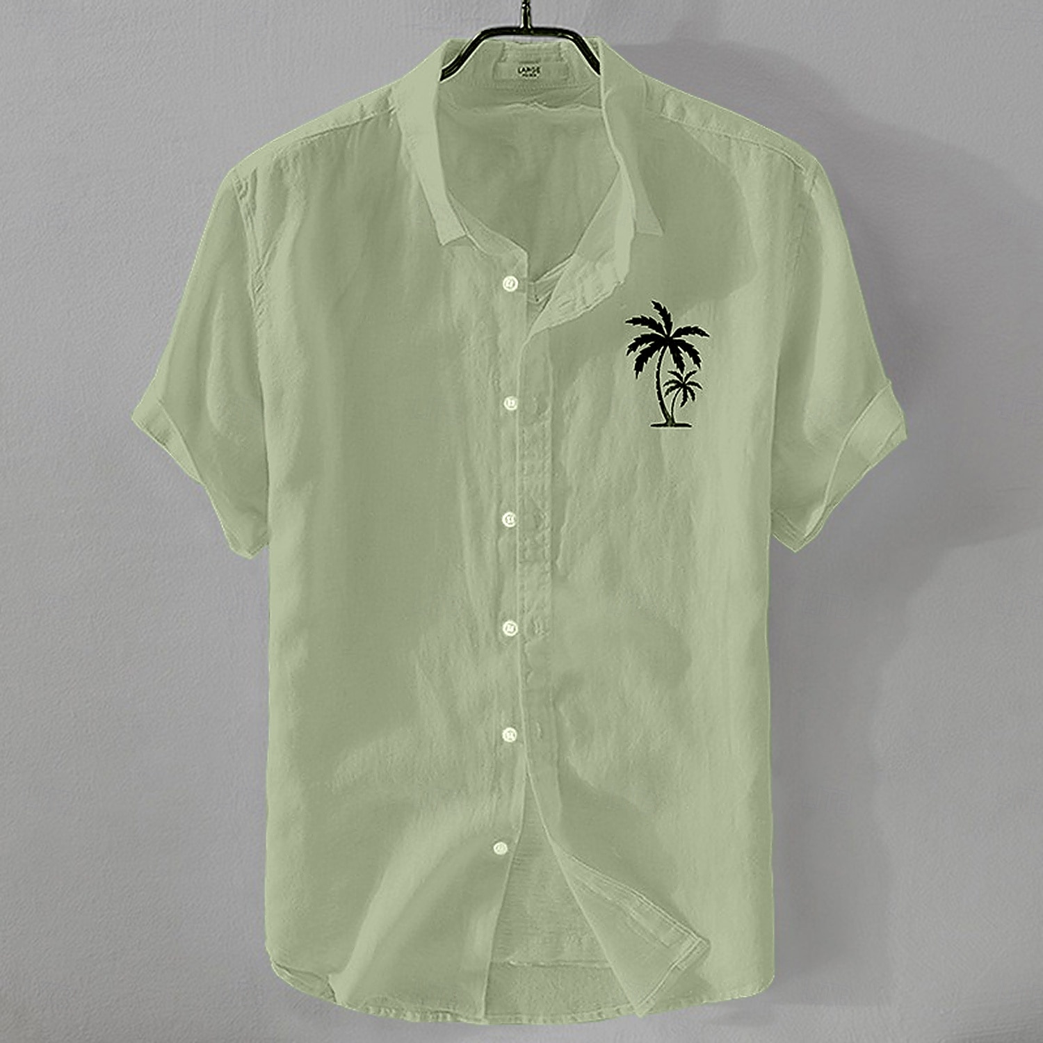 Miesten Pellava paita Minimalistinen Aloha-paita Rento paita Puuvillainen pellava paita Button Up paita Kookospuu Loma Katu Musta Valkoinen Vaaleanpunainen Tumma laivastonsininen Lyhythihainen 2026 - $21.99 –P5