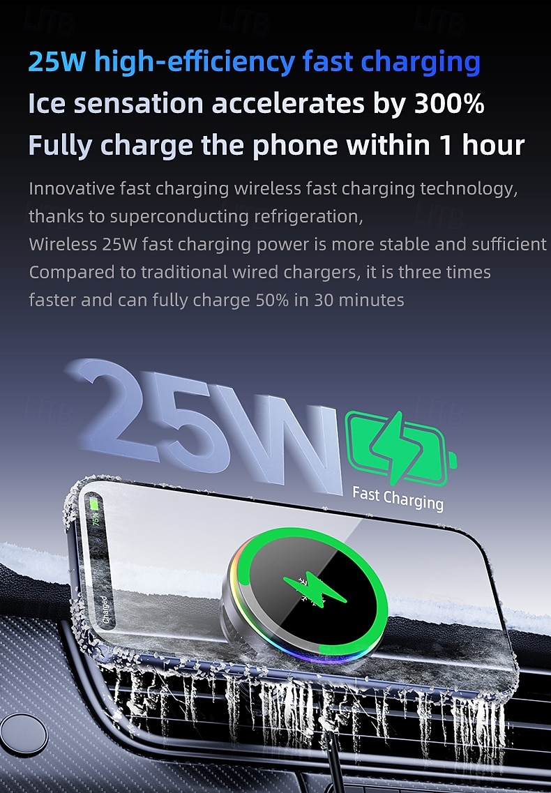 Caricabatterie wireless magnetico da 25 W e sistema di raffreddamento per telefono, radiatore di raffreddamento a semiconduttore TEC con luce RGB, ventola di raffreddamento a ricarica rapida compatibile con iPhone 17/16/15/14/13, MagSafe, Android del 2026 a $35.99 –P4