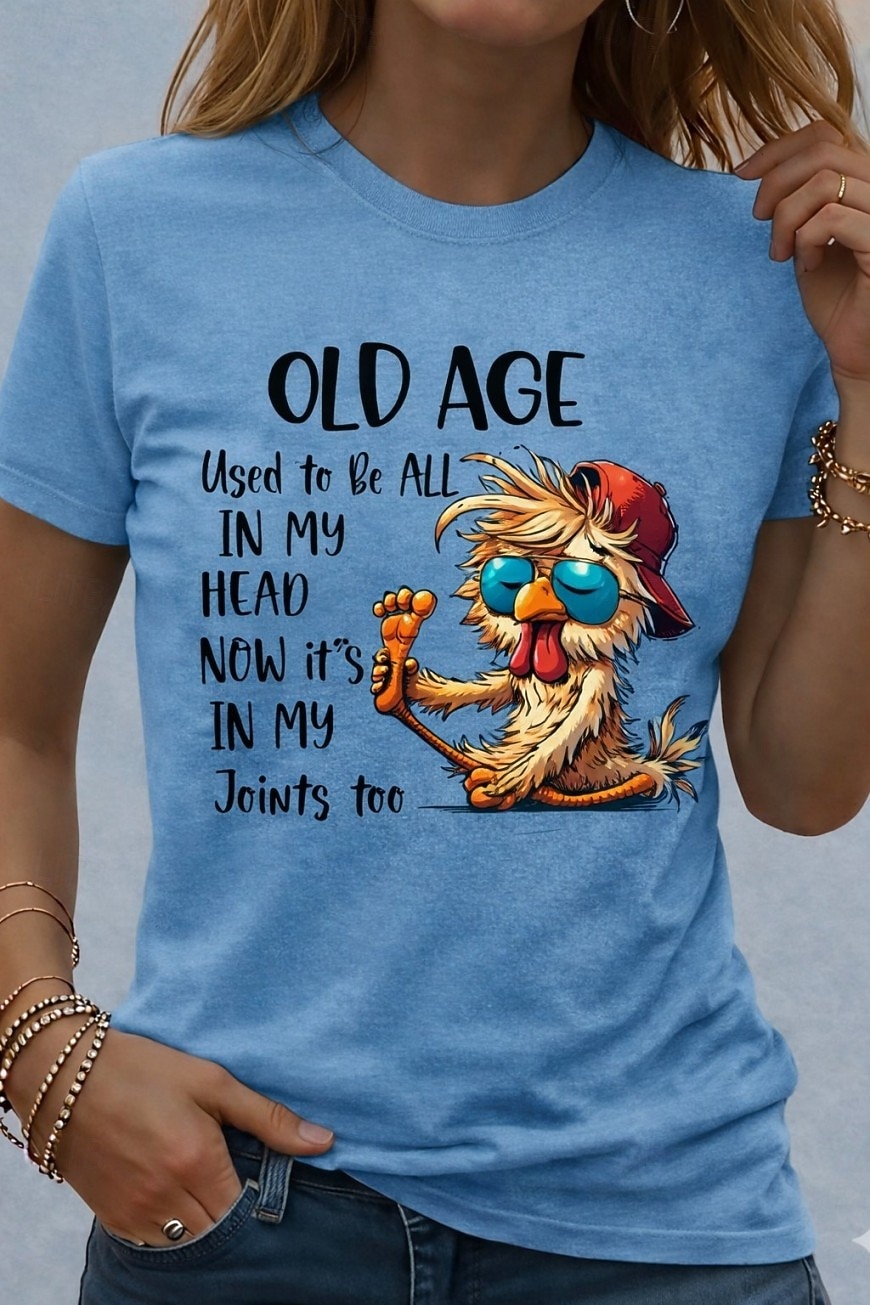 женская футболка с забавными юмористическими цитатами, графическим принтом, буквами, стильная, классическая, повседневная, с коротким рукавом, круглым вырезом, стандартного кроя, на каждый день, 2026 - $21.99 –P1