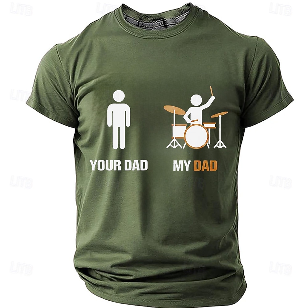 Herren Musik Trommel T Shirt Kurzarm T-Shirt 3D-Druck Rundhalsausschnitt Hemd Mode Lässig Lässig Täglich Party Blau Schwarz Rote Sommer Frühling Bekleidung S M L XL XXL XXXL 2026 - $21.99 –P1