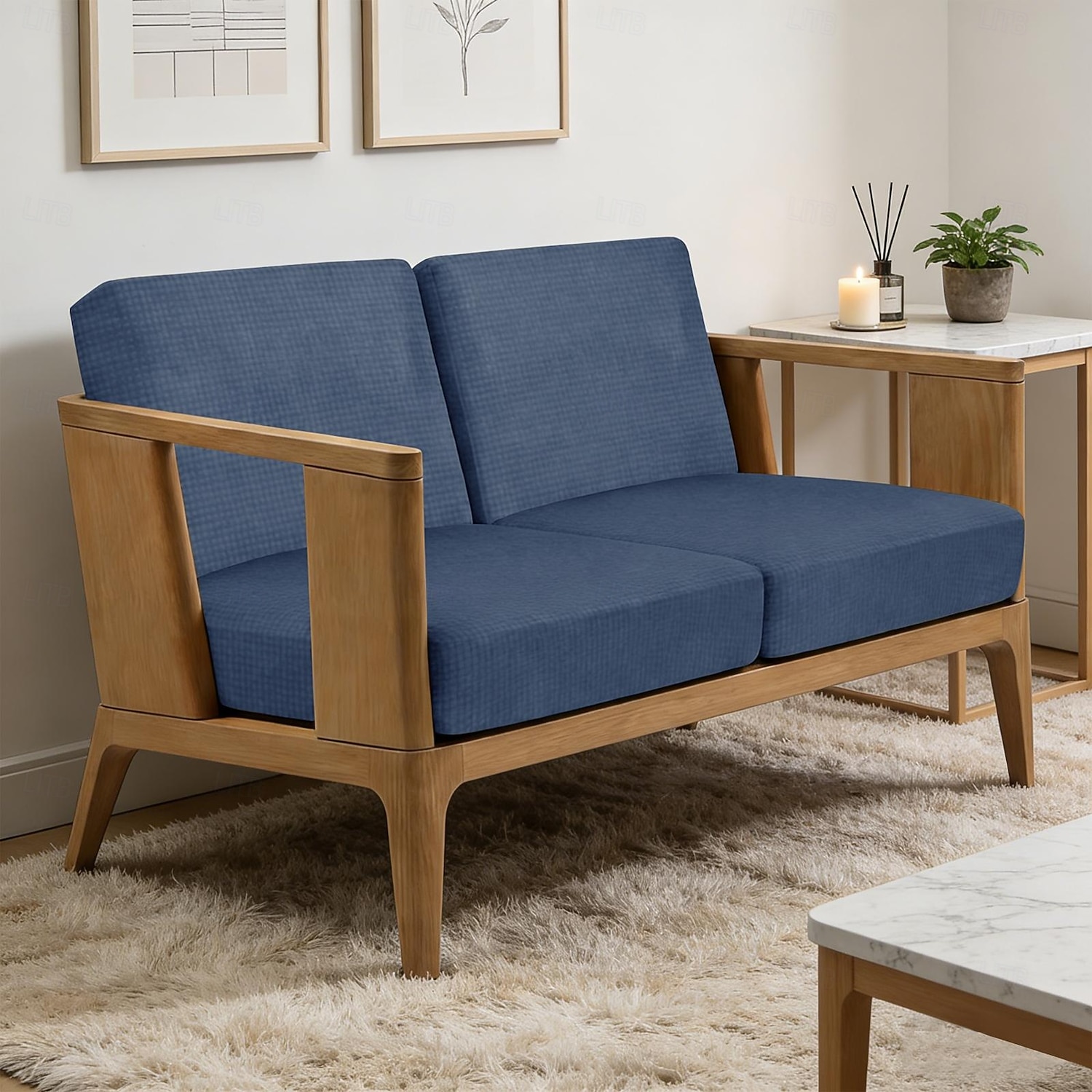4 stuks stretch kussenhoezen voor buiten, 100% waterdicht, vervangende hoezen voor tuinbanken en -sofa's, wasbare en herbruikbare meubelbeschermers. 2026 - $45.99 –P2