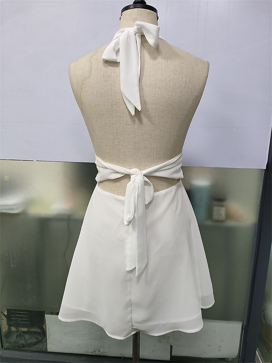 Damskie Sukienka mini Biała sukienka Czarna sukienka Elegancka sukienka Moda Gorący Klasyczny Codzienny Na zewnątrz Plaża Luźna Równina Bez rękawów W serek Czarny Biały Rumiany róż Czerwony Lato 2026 - $32.99 –P2