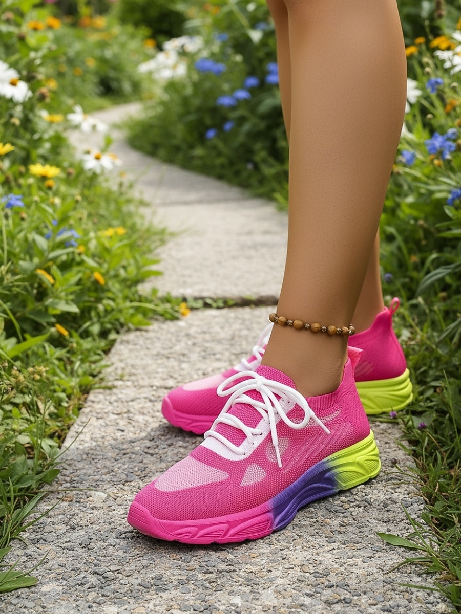 Hellblaue Strick-Sneaker für Damen – leichte, atmungsaktive Schuhe zum Spazierengehen, für Outdoor-Aktivitäten, Fitnesstraining und den Alltag 2026 - $29.99 –P4