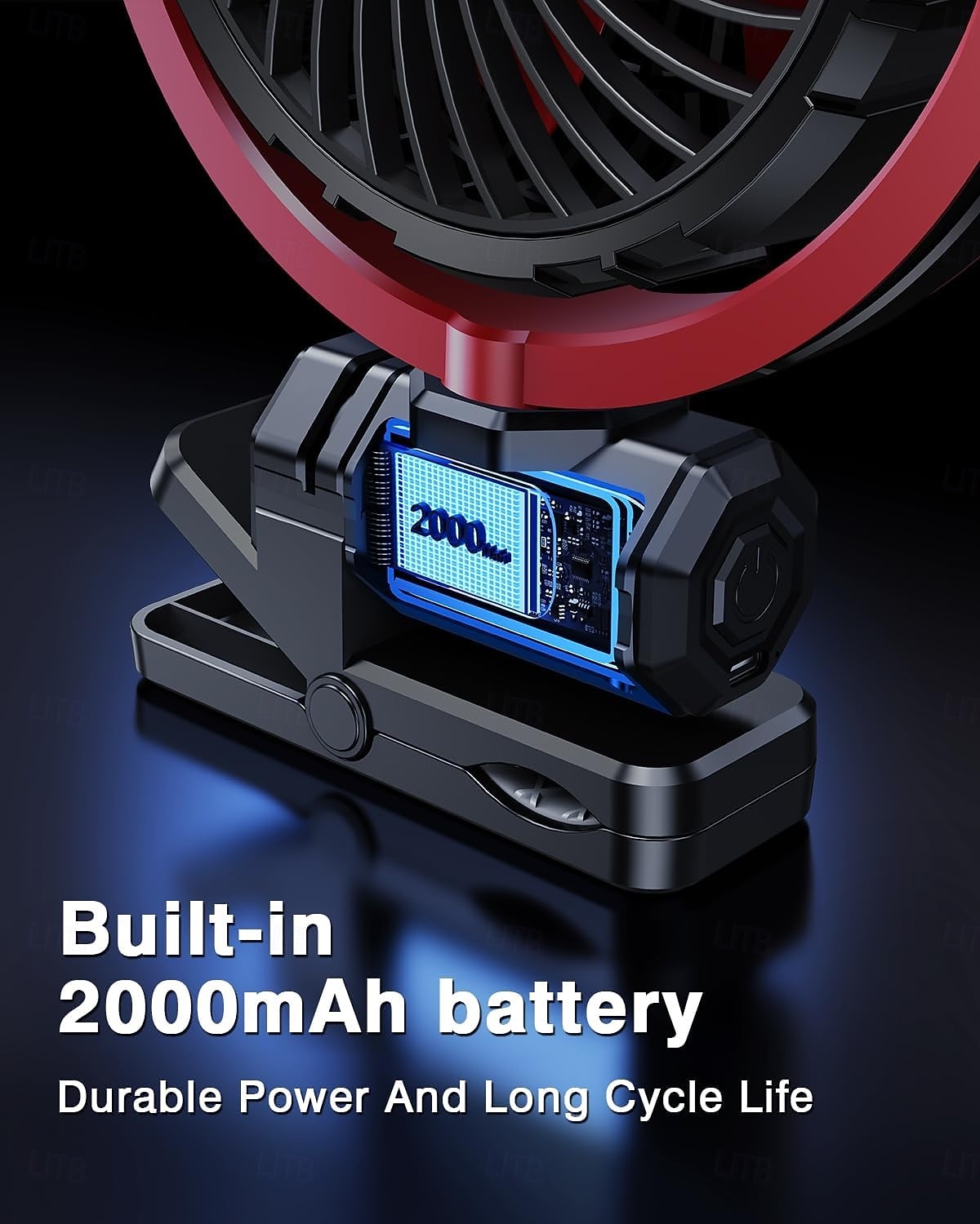 Car Fan 5V USB Small Clip on Sun Visor Fan for Front/Rear Seat, 2000mAh Rechargeable Battery Powered Quiet Personal Cooling Fans That Blow Cold Air, for Vehicle, Van, Suv, Rv, Truck, Camping 2026 - $29.99 –P5