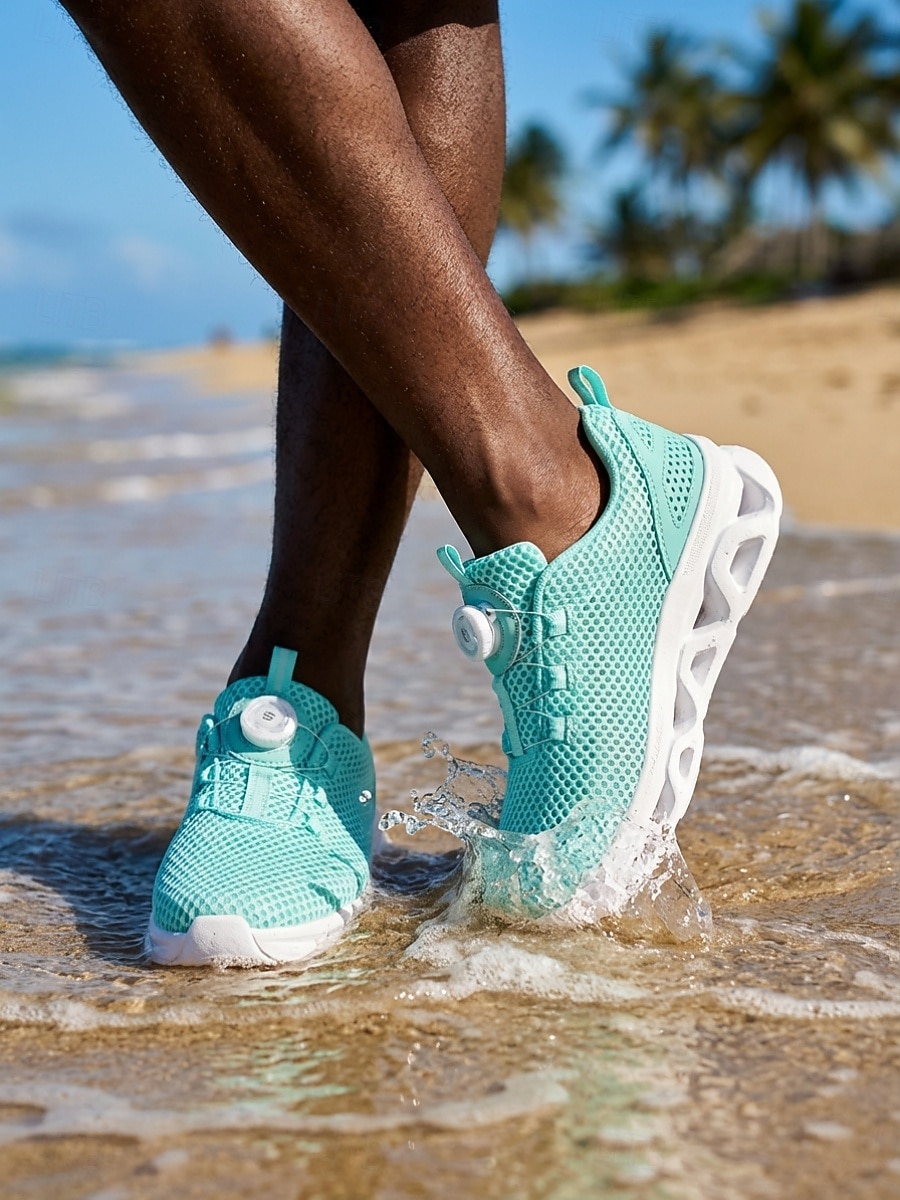 Men's Mint Green Quick-Dry Water Shoes Breathable Lightweight Aqua Sneakers Non-Slip Beach Footwear for Water Activities, Swimming, Coastal Travel, Surf Walking, River Trekking and Outdoor Sports 2026 - $42.99 –P2