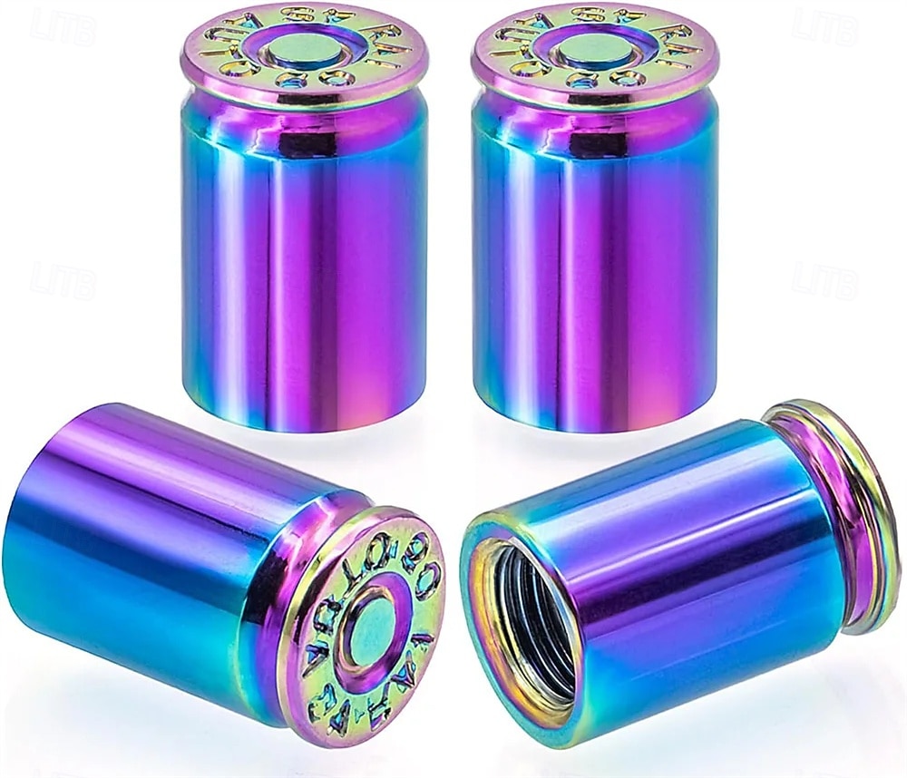 4 tapones para válvula de neumático con forma de bala, de aleación de aluminio, para coches, SUV, camiones, bicicletas, motocicletas y bicicletas. 2026 - $9.99 –P3