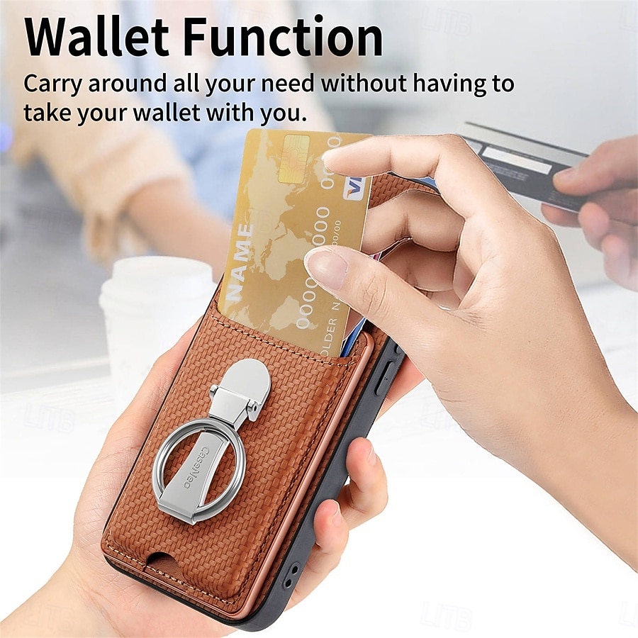 Phone Case For Samsung Galaxy S26 S26 Plus S26 Ultra Back Cover with Stand Holder Ring Holder Card Slot Retro TPU Fiber PU Leather 2026 - $16.99 –P5