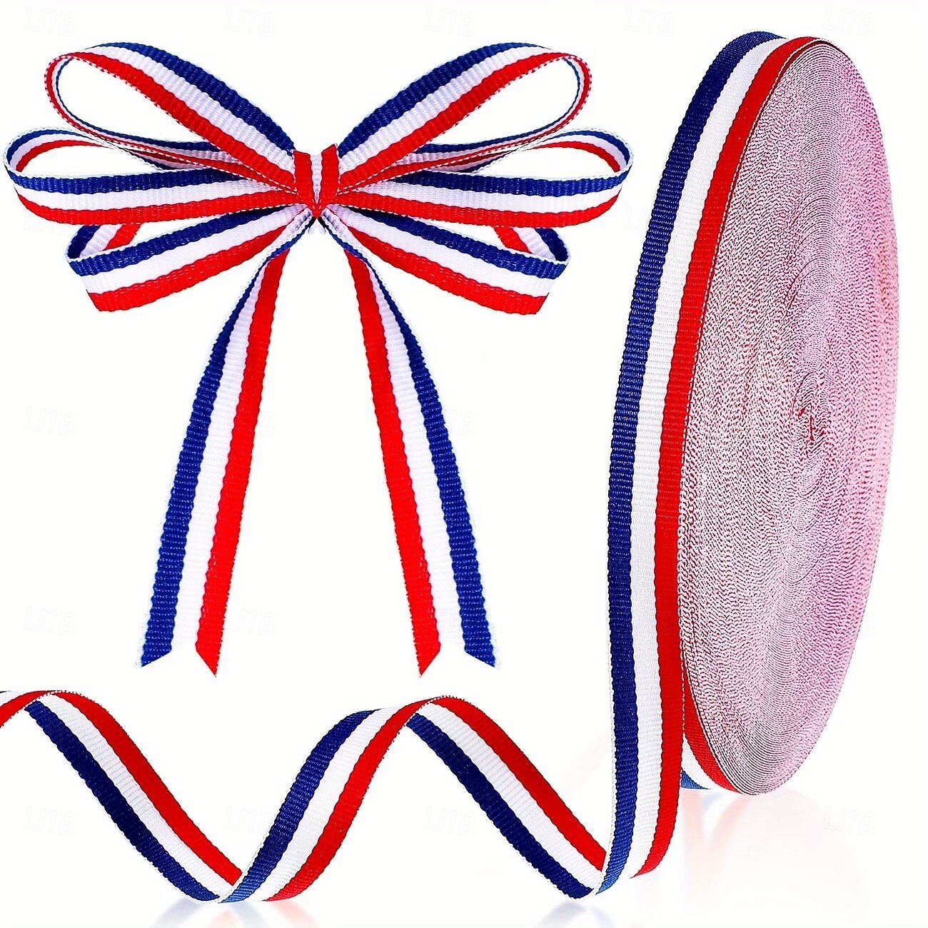 hazafias piros, fehér &kék csíkos szalag, fél tekercs – 1968 hüvelykes anyag július 4-i ünnepre, barkácsolás, varrásprojektek &emléknapi dekorációk 2026 - AU $16.31 –P2