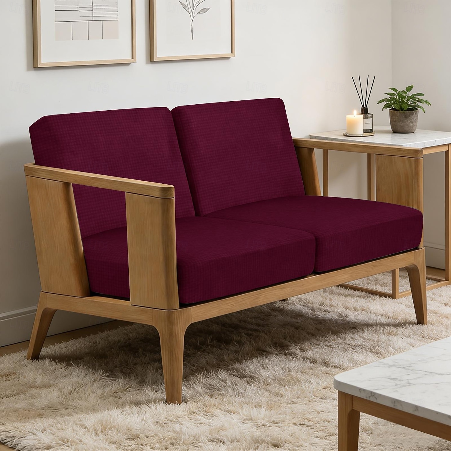 4 stuks stretch kussenhoezen voor buiten, 100% waterdicht, vervangende hoezen voor tuinbanken en -sofa's, wasbare en herbruikbare meubelbeschermers. 2026 - $45.99 –P12