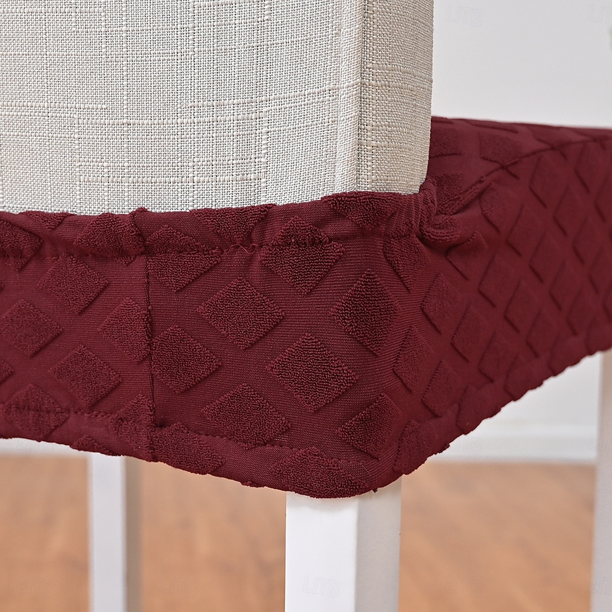 Strečový žakárový diamantový potah na sedák s elastickým potahem, dvojité elastické pásky, prachotěsný chránič sedáku do jídelny, kuchyně, hotelu 2026 - $8.99 –P5