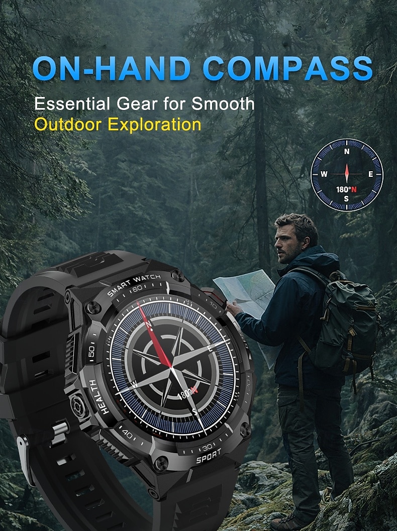 Smartwatch AMOLED da 1,43" per uomo e donna, chiamate Bluetooth, batteria da 700 mAh, impermeabile fino a 3 ATM, orologio fitness. del 2026 a $87.99 –P5