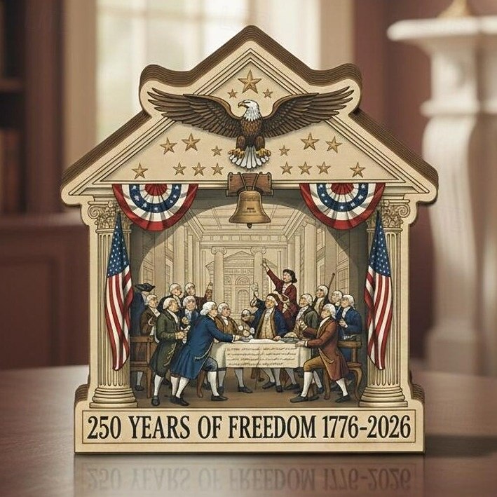 250 aniversario EE.UU. Regalo Decoración de mesa Letrero de bloque de madera Innovador Gracioso Patriótico Adulto Unisexo Día de la Independencia 4 de julio Festival Disfrazarse 2026 - $15.49 –P6