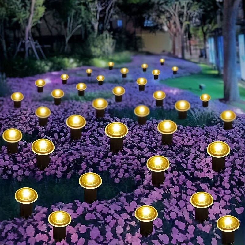 Solar-Powered Led Path Garden Lights  Purple Fairy Lights 30LED IP44 Waterproof  And Durable Recessed Outdoor Garden Lights Suitable For Decorative Lighting Of Walkways Lawns, Camping Parties 2026 - $34.99 –P3