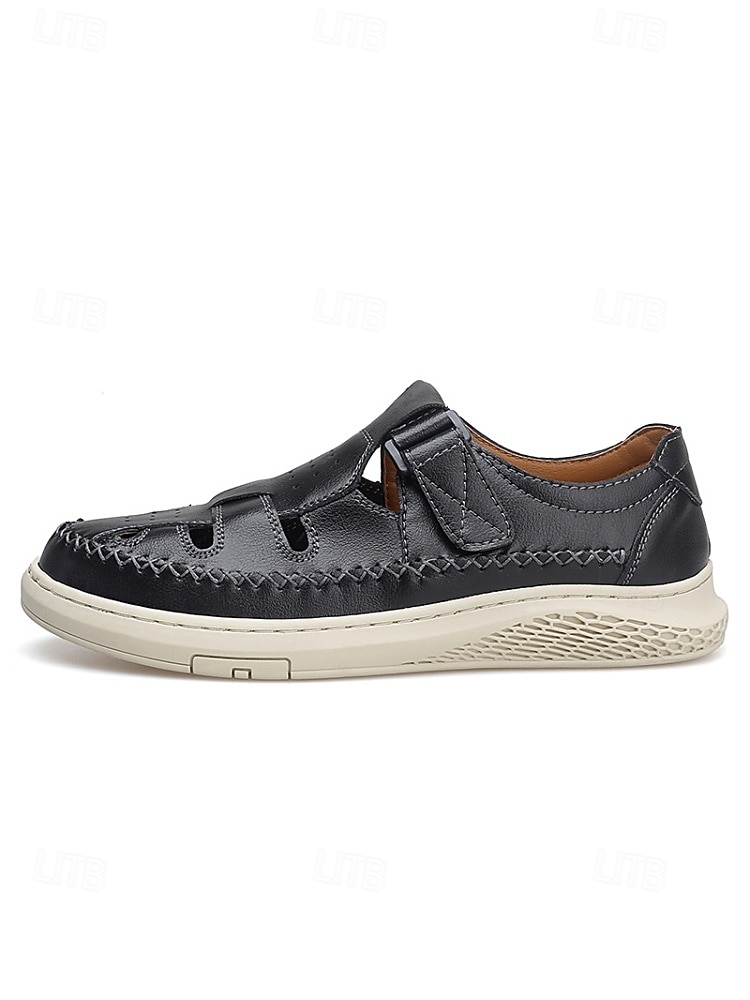 Scarpe da uomo slip-on in pelle marrone per attività all'aperto – calzature casual per isole e crociere, ideali per viaggi, resort e avventure estive. del 2026 a $42.99 –P5