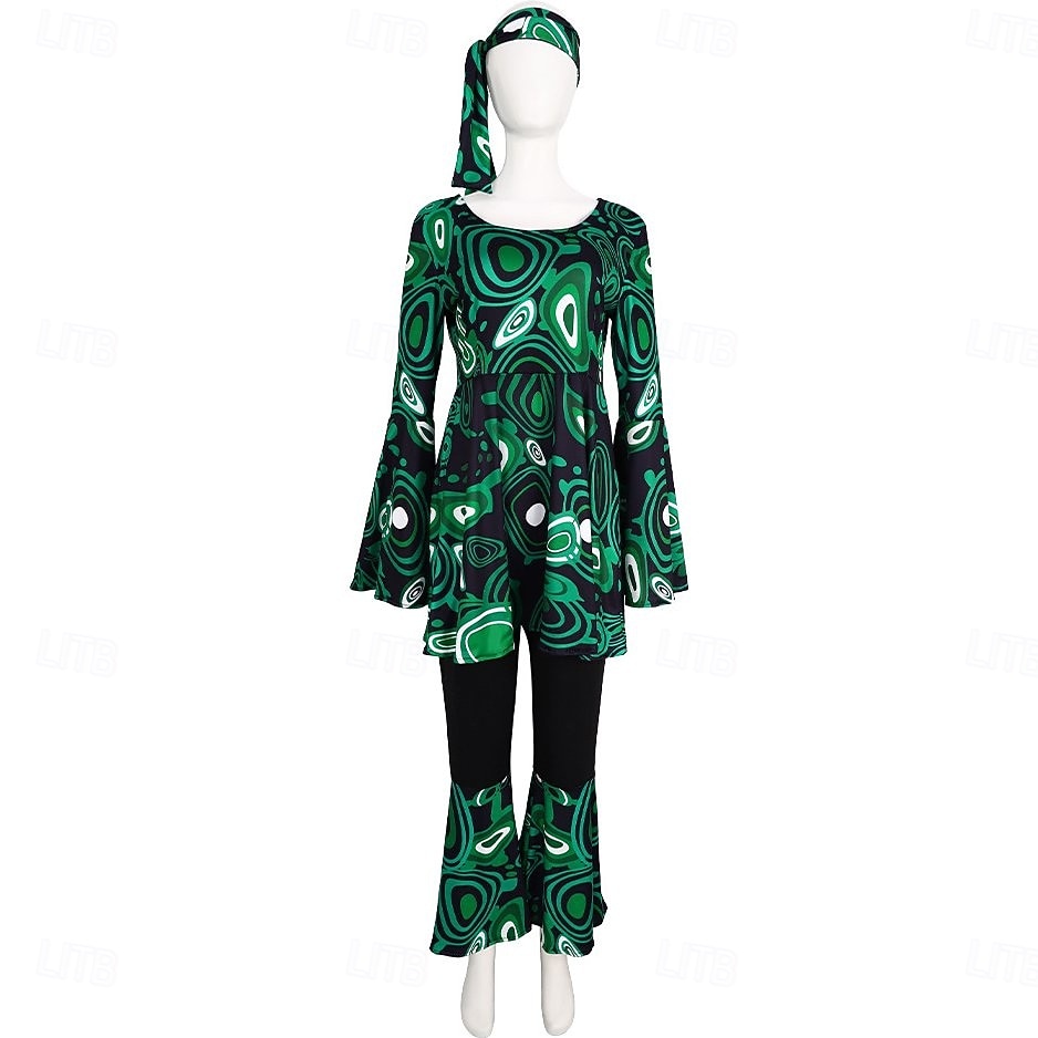 Set Retrò Vintage Anni '70 Blusa / Camicia Pantaloni Copricapo Lunghe Hippie Disco Geometrico Costume Per donna Halloween Carnevale Festival Musicale Festa a tema retrò Adulti Blusa Pantaloni del 2026 a $43.99 –P2