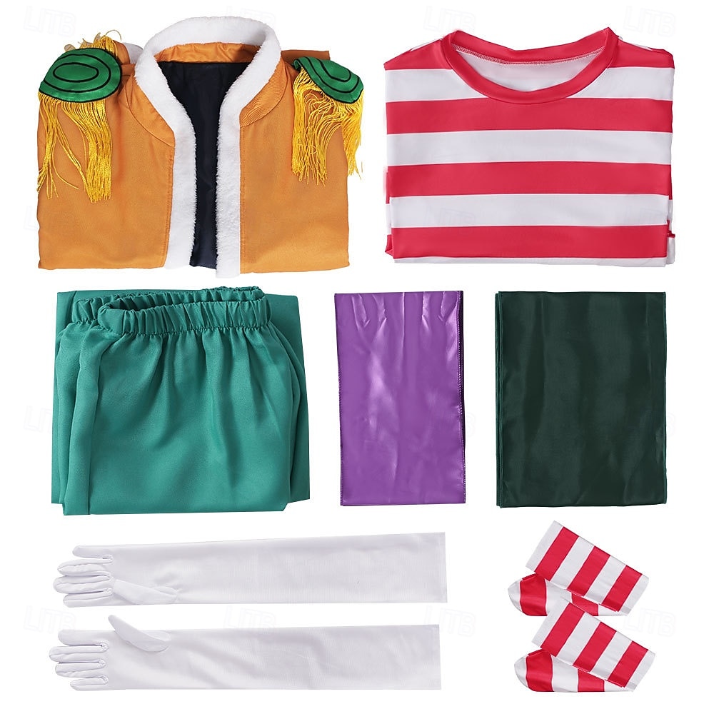 Ocean Adventurer Burlesque Clown Pirat Słomkowy Kapelusz Kostium Cosplay Stroje Anime Stroje tematyczne do filmów i programów telewizyjnych for Męskie Dla dorosłych Bal maskowy Halloween Comic Con 2026 - $119.99 –P6