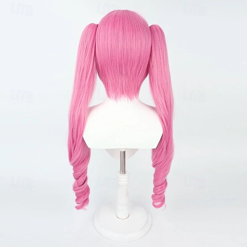 Ocean Adventurer Lang Rosa Twin Tail Parykk med Pannelugg til Cosplay-fest 2026 - $35.99 –P5