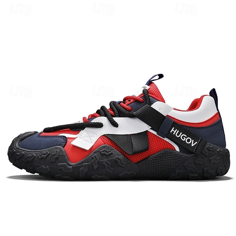męskie buty sportowe typu adventure trail z wielokolorowymi paskami, oddychające i wytrzymałe, idealne na piesze wędrówki, sporty na świeżym powietrzu i do codziennego użytku 2026 - $42.99 –P10